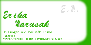 erika marusak business card